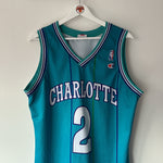 Görseli Galeri görüntüleyiciye yükleyin, Charlotte Hornets Larry Johnson  Champion jersey - Large
