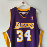 Load image into Gallery viewer, Los Angeles Lakers Shaquille O’Neal Mitchell &amp; Ness jersey - Large
