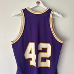 Load image into Gallery viewer, Los Angeles Lakers James Worthy Sand Knit jersey  - Large (Fits medium)
