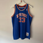 Load image into Gallery viewer, New York Knicks Patrick Ewing Sand Knit Macgregor jersey  - XL (Fits Large)
