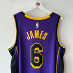 Görseli Galeri görüntüleyiciye yükleyin, Los Angeles Lakers Lebron James Jordan jersey - Large
