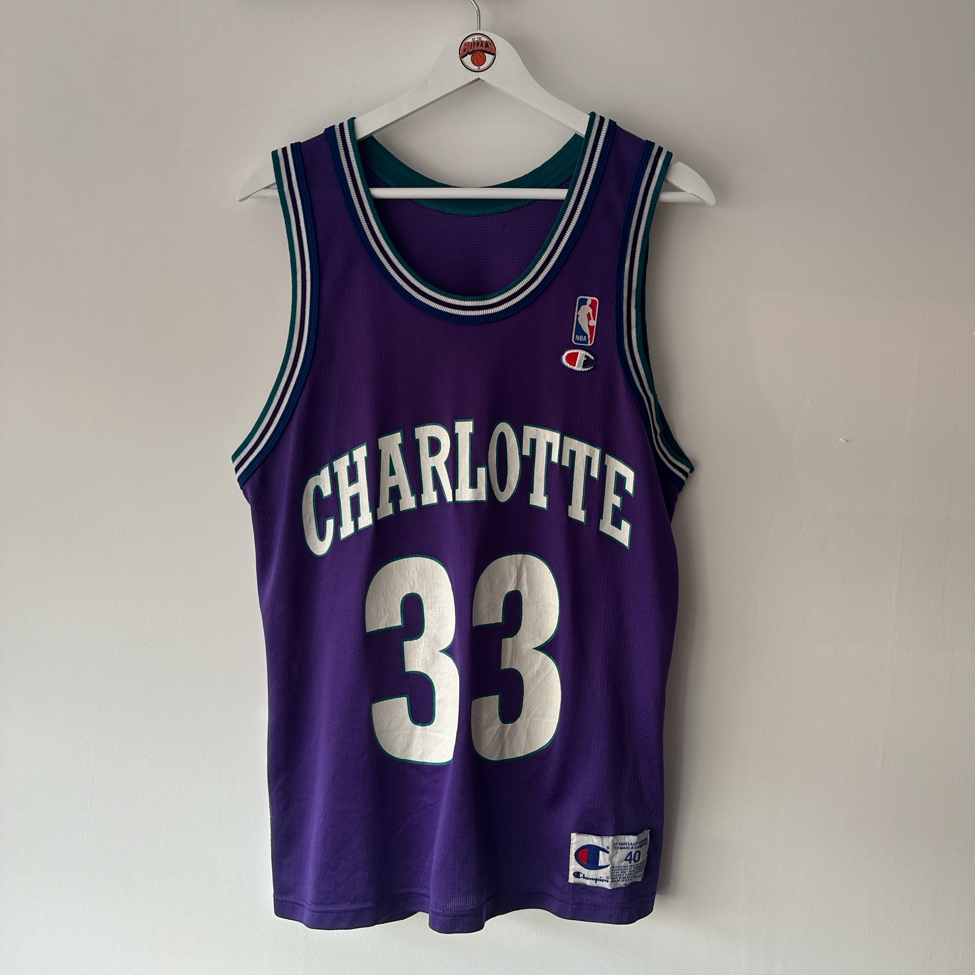 Charlotte Hornets Alonzo Mourning Champion jersey - Small