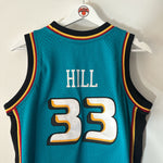 Load image into Gallery viewer, Detroit Pistons Grant Hill Mitchell &amp; Ness jersey  - Youth Medium
