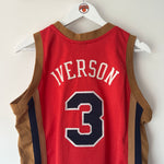 Φόρτωση εικόνας στο εργαλείο προβολής Συλλογής, Philadelphia 76ers Allen Iverson Champion jersey - Small (Fits medium)
