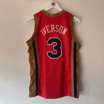 Φόρτωση εικόνας στο εργαλείο προβολής Συλλογής, Philadelphia 76ers Allen Iverson Champion jersey - Small (Fits medium)
