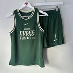 Load image into Gallery viewer, Milwaukee Bucks Nike jersey &amp; shorts - Youth Medium
