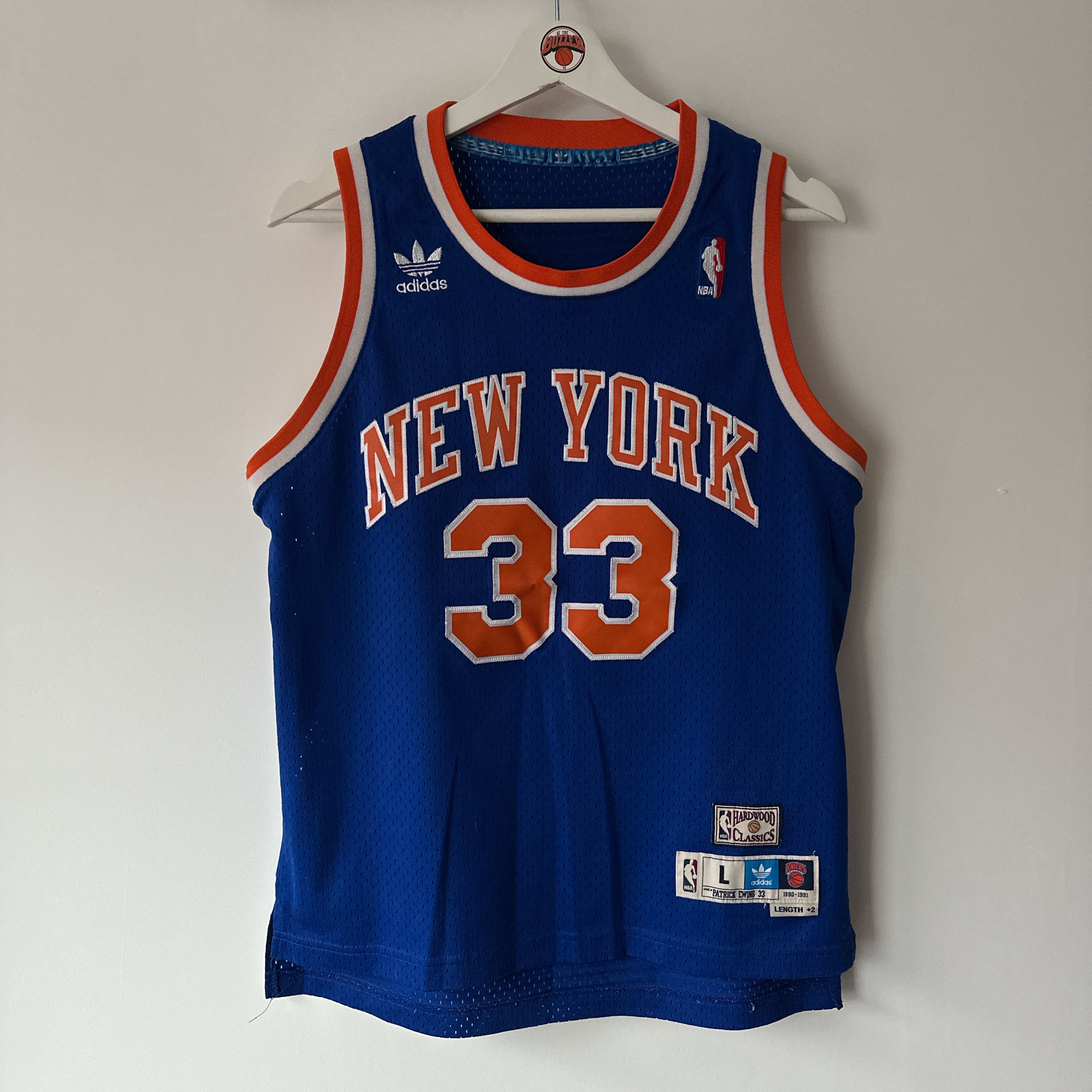 New York Knicks Patrick Ewing Adidas jersey  - Youth Large