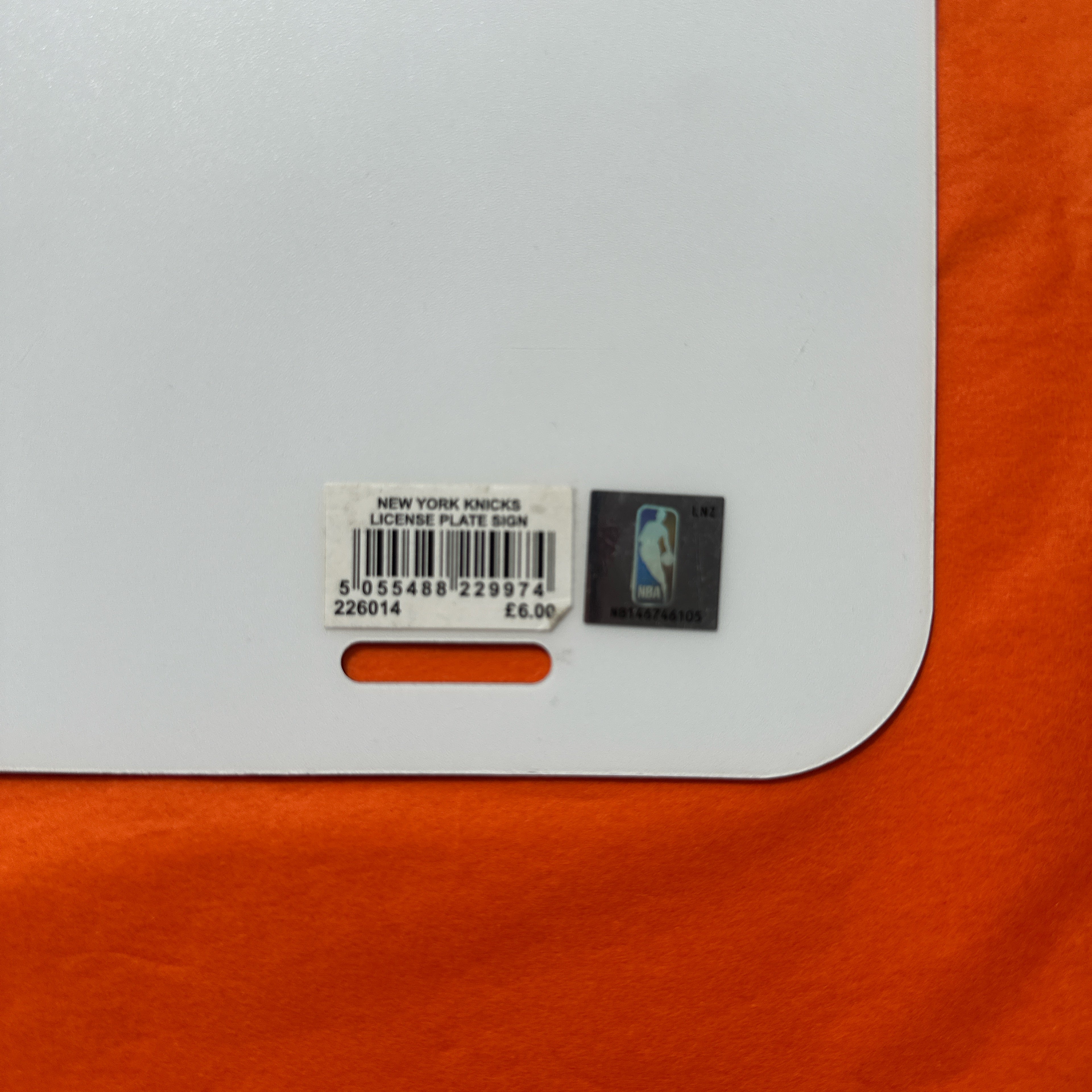 New York Knicks license plate