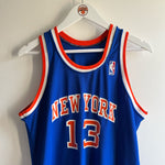 Görseli Galeri görüntüleyiciye yükleyin, New York Knicks Mark Jackson jersey - McGregor Sand Knit (Large) - At the buzzer UK
