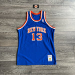 Load image into Gallery viewer, New York Knicks Mark Jackson jersey - McGregor Sand Knit (Large) At the buzzer UK
