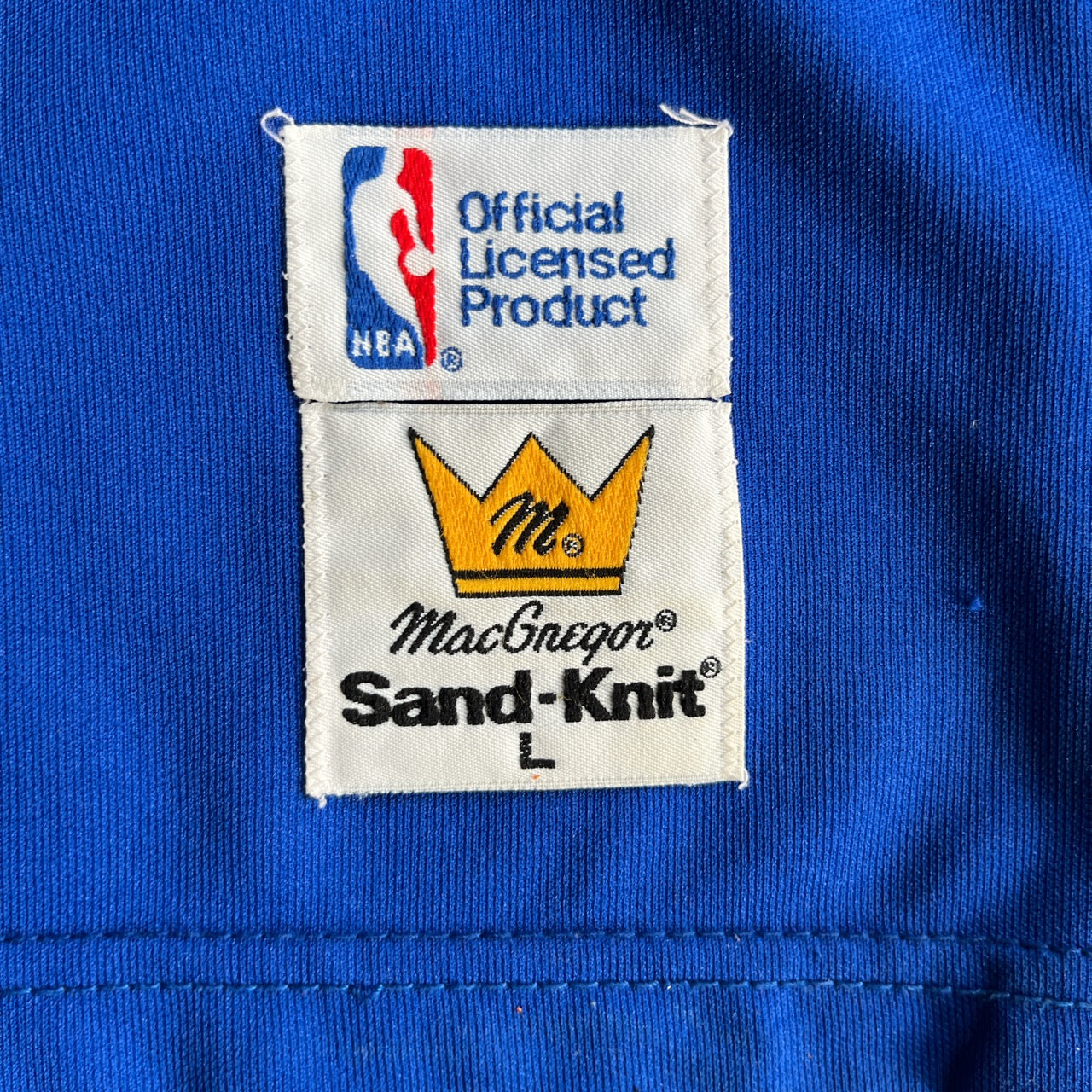 New York Knicks Mark Jackson jersey - McGregor Sand Knit (Large) At the buzzer UK