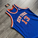Carregar imagem no visualizador da galeria, New York Knicks Mark Jackson jersey - McGregor Sand Knit (Large) At the buzzer UK
